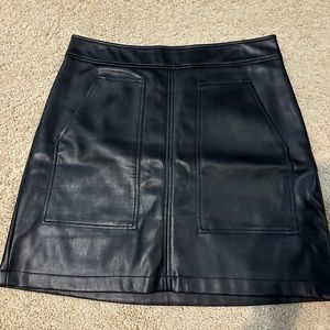 Faux Leather Mini Skirt